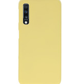 Funda TPU en color para Samsung Galaxy A70 amarillo.