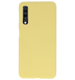 Farve TPU taske til Samsung Galaxy A70 gul