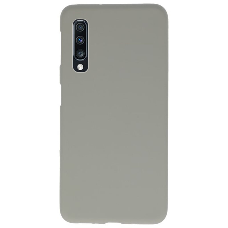 Farve TPU taske til Samsung Galaxy A70 grå