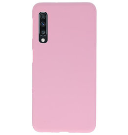 Coque TPU couleur pour Samsung Galaxy A70 Rose