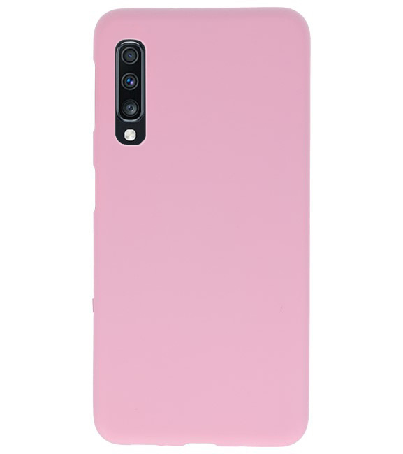 Coque TPU couleur pour Samsung Galaxy A70 Rose