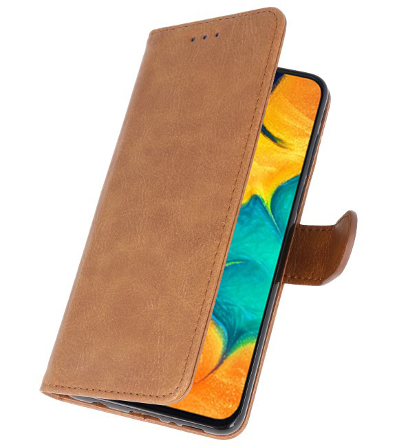 Bookstyle Wallet Cases Hülle für Samsung Galaxy A30 Braun