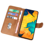 Bookstyle Wallet Cases Hoesje voor Samsung Galaxy A30 Bruin