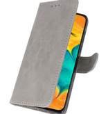 Bookstyle Wallet Cases Hoesje voor Samsung Galaxy A30 Grijs