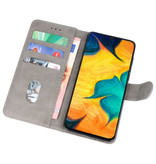 Bookstyle Wallet Cases Hoesje voor Samsung Galaxy A30 Grijs