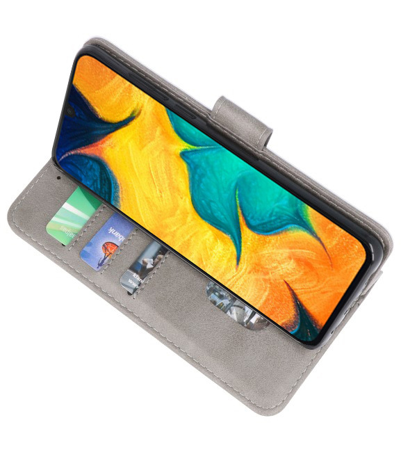 Bookstyle Wallet Cases Case for Samsung Galaxy A30 Gray