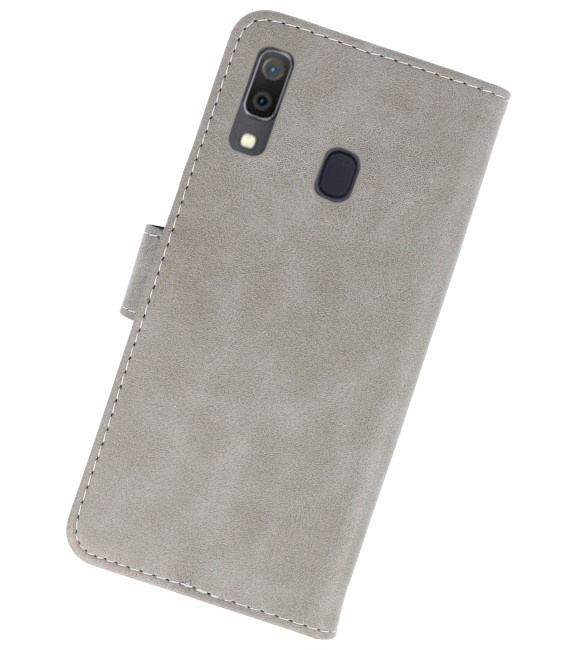 Etuis portefeuille Bookstyle Case pour Samsung Galaxy A30 Gris