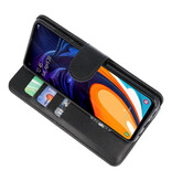 Fundas estilo billetera Bookstyle para Samsung Galaxy A60 negro
