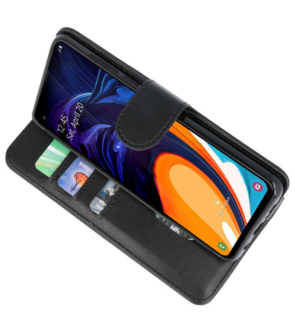 Custodia a portafoglio per Custodia per Samsung Galaxy A60 Nero