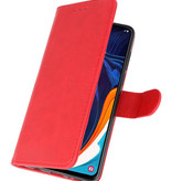 Bookstyle Wallet Cases Hoesje voor Samsung Galaxy A60 Rood