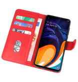 Bookstyle Wallet Cases Case for Samsung Galaxy A60 Red