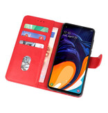 Funda Bookstyle Estuches para Samsung Galaxy A60 Rojo
