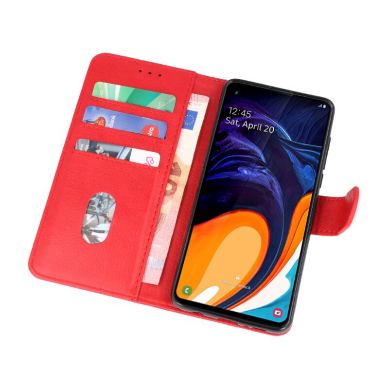 Bookstyle Wallet Cases Case for Samsung Galaxy A60 Red