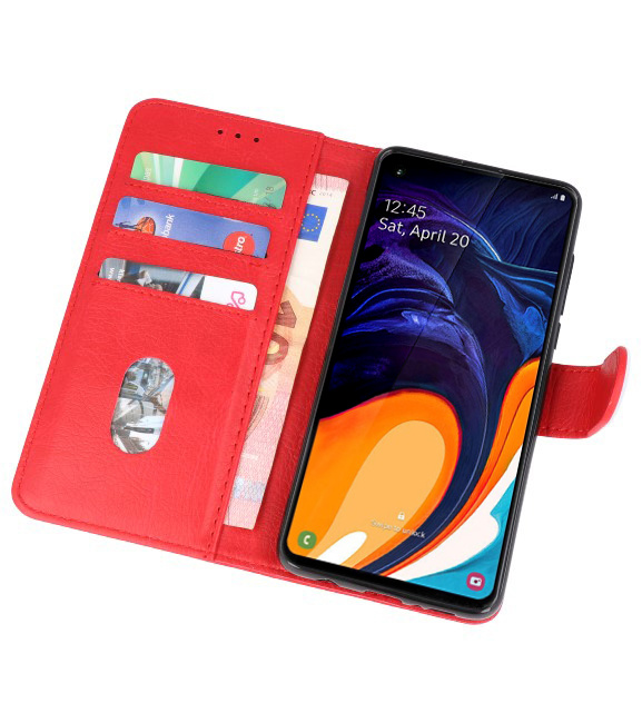 Etuis portefeuille Bookstyle Etui pour Samsung Galaxy A60 Rouge