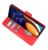 Funda Bookstyle Estuches para Samsung Galaxy A60 Rojo