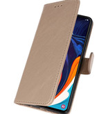 Bookstyle Wallet Cases Hülle für Samsung Galaxy A60 Gold