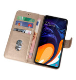 Fundas estilo billetera Bookstyle para Samsung Galaxy A60 Gold