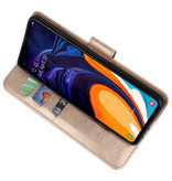 Bookstyle Wallet Cases Case for Samsung Galaxy A60 Gold