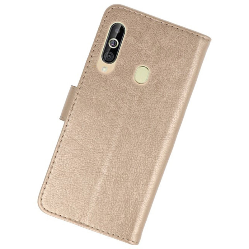 Fundas estilo billetera Bookstyle para Samsung Galaxy A60 Gold