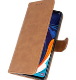 Bookstyle Wallet Cases Hülle für Samsung Galaxy A60 Braun