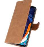 Funda Bookstyle Estuches para Samsung Galaxy A60 Marrón