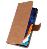 Etuis portefeuille Bookstyle Case pour Samsung Galaxy A60 Brown