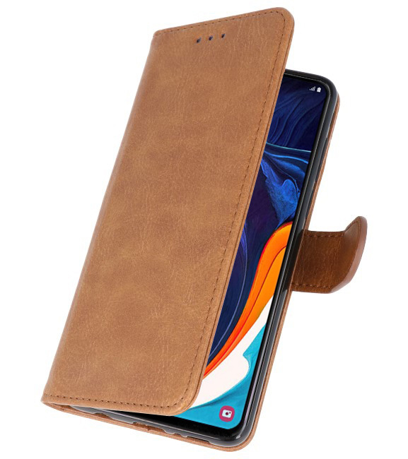 Bookstyle Wallet Taske Etui til Samsung Galaxy A60 Brown