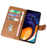 Bookstyle Wallet Cases Hülle für Samsung Galaxy A60 Braun