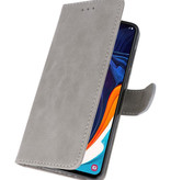 Bookstyle Wallet Cases Hülle für Samsung Galaxy A60 Grau