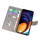 Etuis portefeuille Bookstyle Case pour Samsung Galaxy A60 Gris