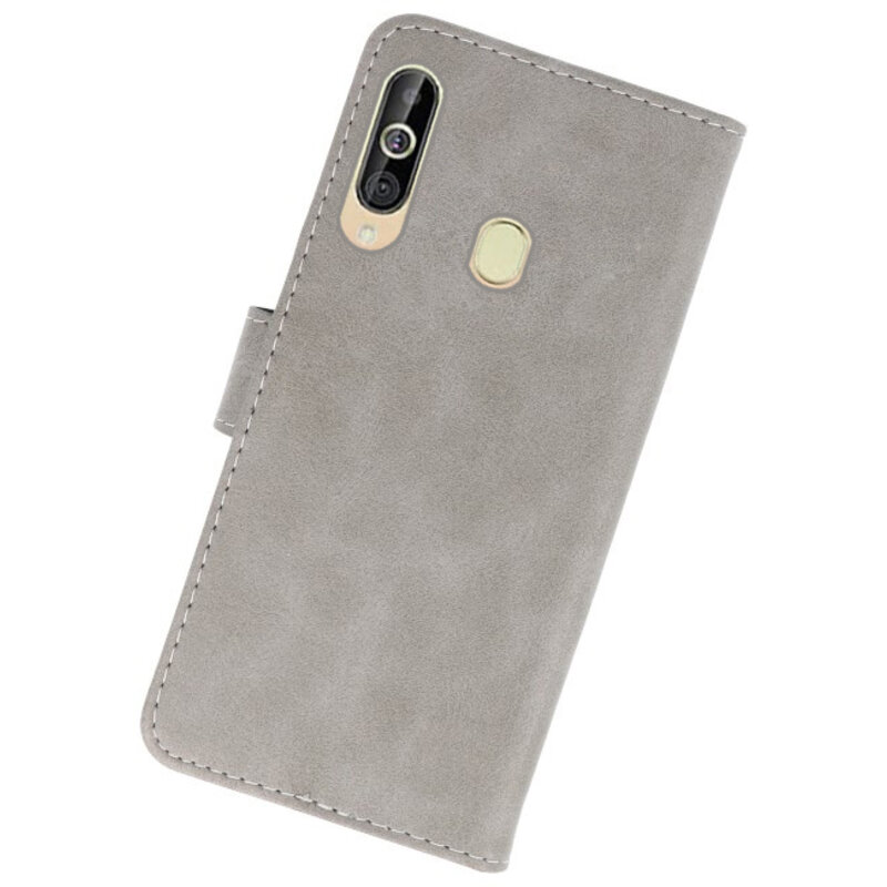 Etuis portefeuille Bookstyle Case pour Samsung Galaxy A60 Gris