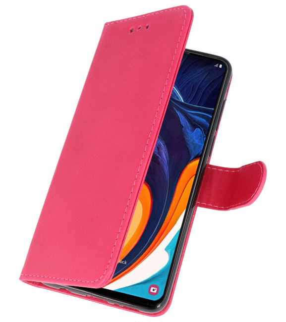 Bookstyle Wallet Cases Hülle für Samsung Galaxy A60 Pink