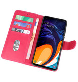 Etuis portefeuille Bookstyle Case pour Samsung Galaxy A60 Rose