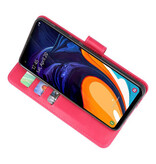 Custodia a portafoglio per Custodia per Samsung Galaxy A60 Pink