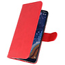 Bookstyle Wallet Taske Etui til Nokia 9 PureView Red