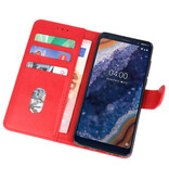 Étui portefeuille Bookstyle Case pour Nokia 9 PureView Red