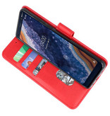 Bookstyle Wallet Taske Etui til Nokia 9 PureView Red