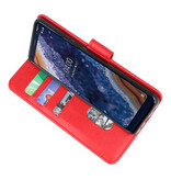 Étui portefeuille Bookstyle Case pour Nokia 9 PureView Red
