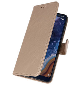 Bookstyle Wallet Cases Hoesje voor Nokia 9 PureView Goud