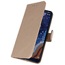 Bookstyle Wallet Cases Hoesje voor Nokia 9 PureView Goud