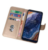 Etuis portefeuille Bookstyle Case pour Nokia 9 PureView Gold