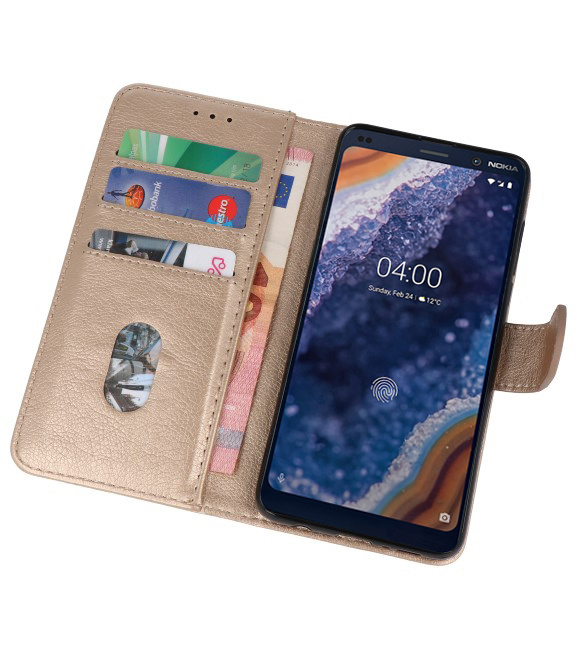 Bookstyle Wallet Cases Case for Nokia 9 PureView Gold