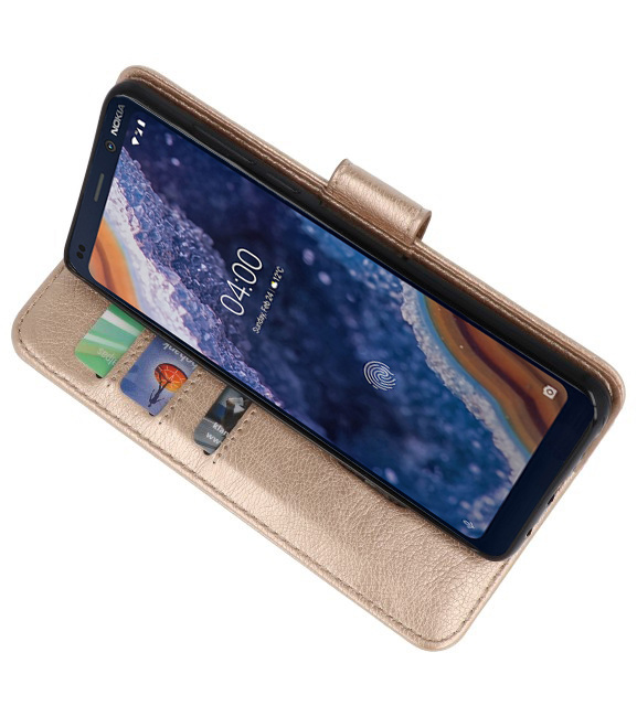 Bookstyle Wallet Cases Hülle für Nokia 9 PureView Gold