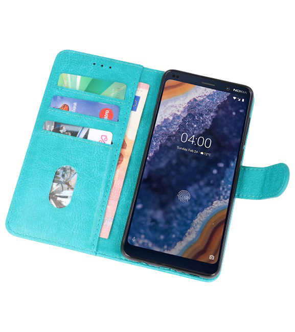 Bookstyle Wallet Cases Hülle für Nokia 9 PureView Green