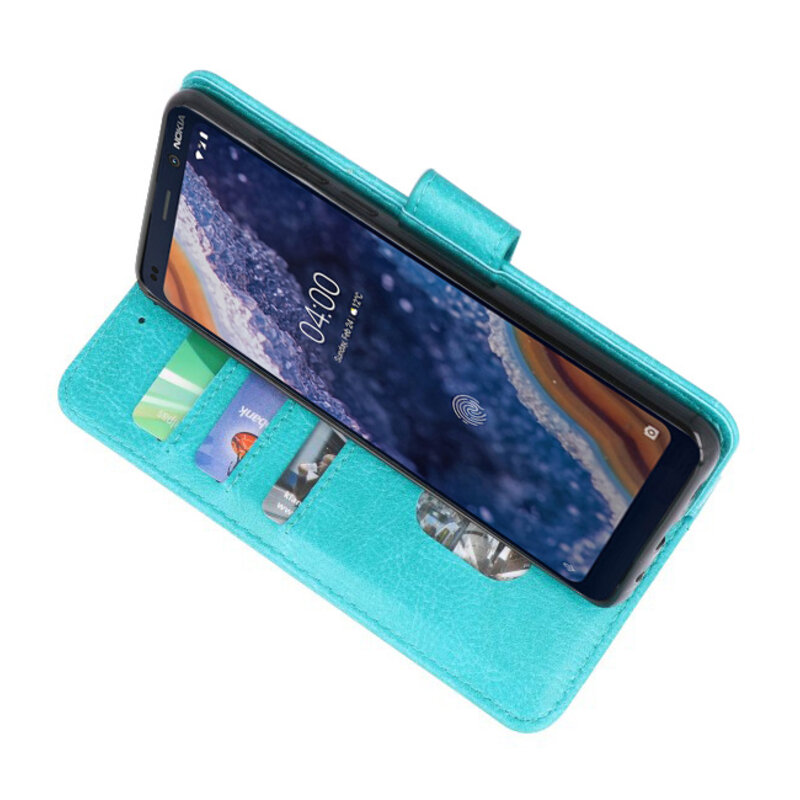 Etuis portefeuille Bookstyle Case pour Nokia 9 PureView Vert