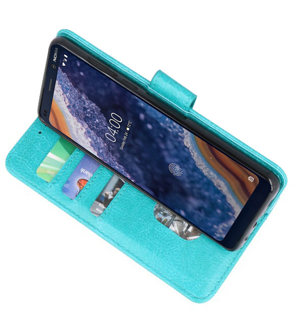 Bookstyle Wallet Taske Etui til Nokia 9 PureView Green