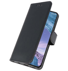 Bookstyle Wallet Cases Hülle für Nokia X71 Schwarz