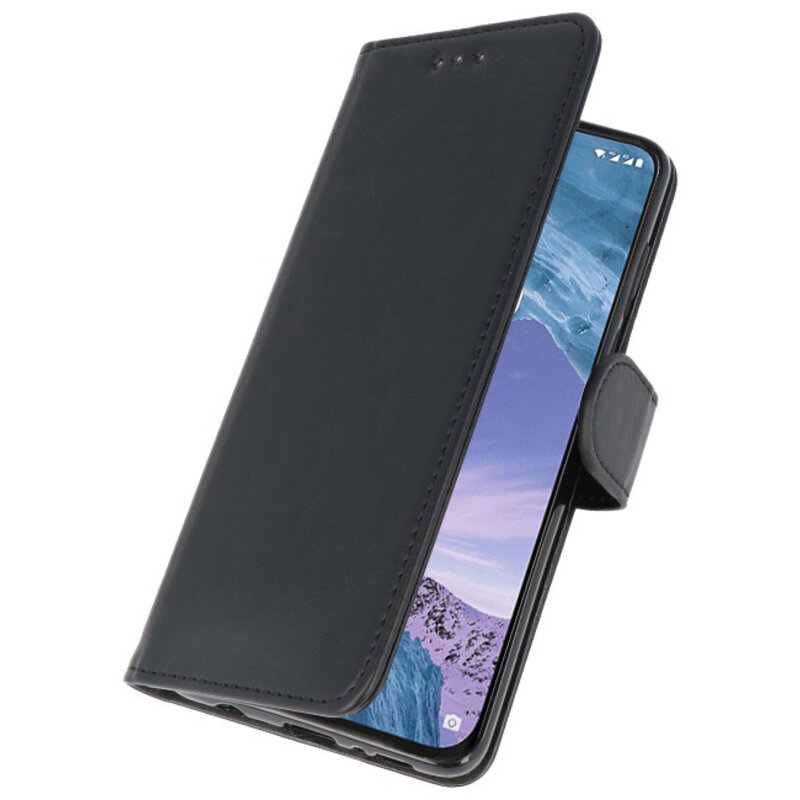 Bookstyle Wallet Cases Hülle für Nokia X71 Schwarz