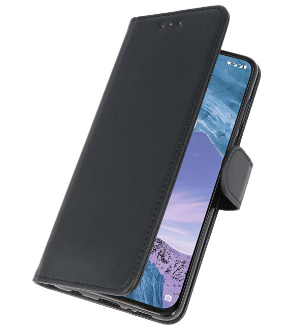 Bookstyle Wallet Cases Hülle für Nokia X71 Schwarz