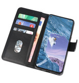 Bookstyle Wallet Cases Hülle für Nokia X71 Schwarz